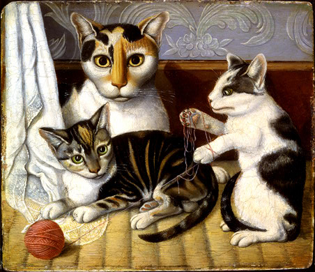 作者不詳『Cat and Kittens』ワシントン・ナショナル・ギャラリー蔵