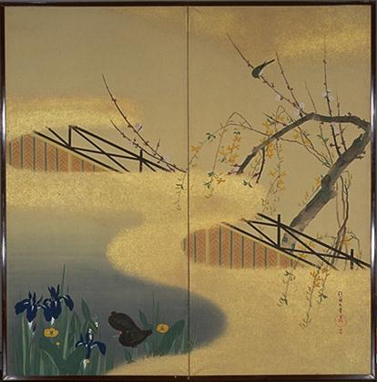 酒井抱一「四季花鳥図」（京都国立博物館蔵）